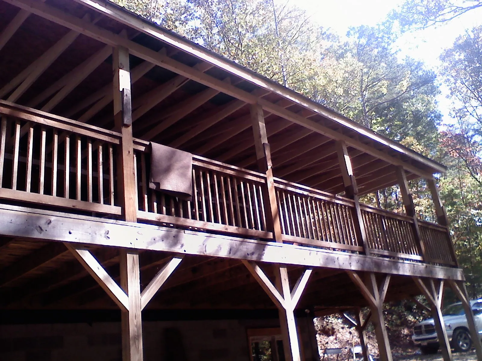 Timber framing under a new elevated porch and deck — Roof Leak Repair in Cobb Island by Roofing Brothers